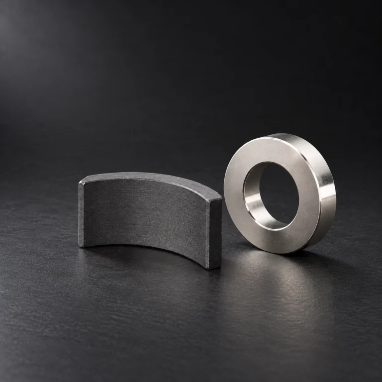 Ferrite material and NdFeB magnet material samples